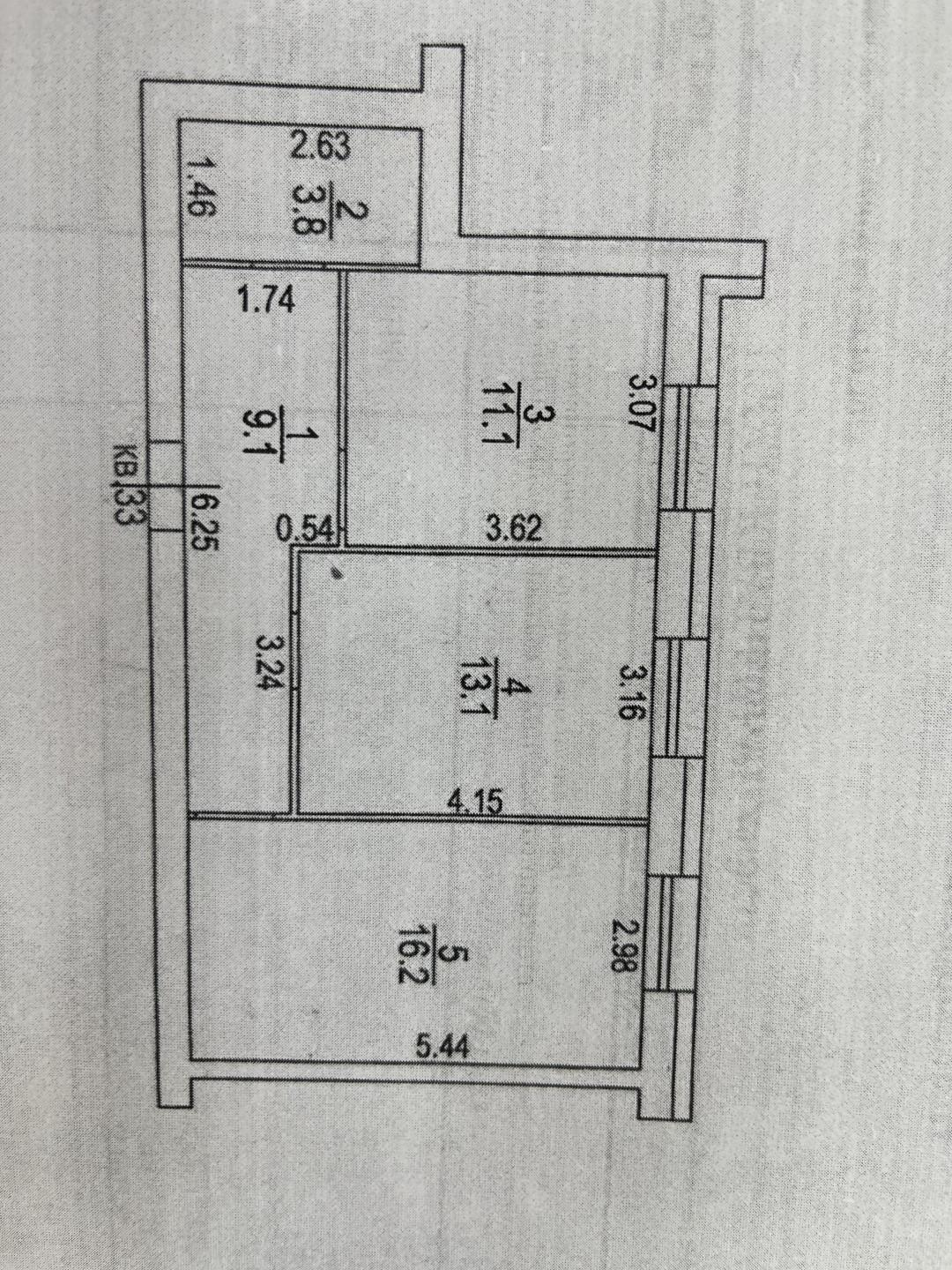 2-комнатная 53.3 м2 в ЖК undefined корпус null этаж 1