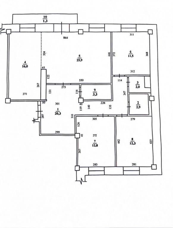 4-комнатная 107 м2 в ЖК undefined корпус null этаж 3