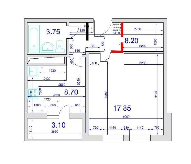 1-комнатная 38.5 м2 в ЖК undefined корпус null этаж 15