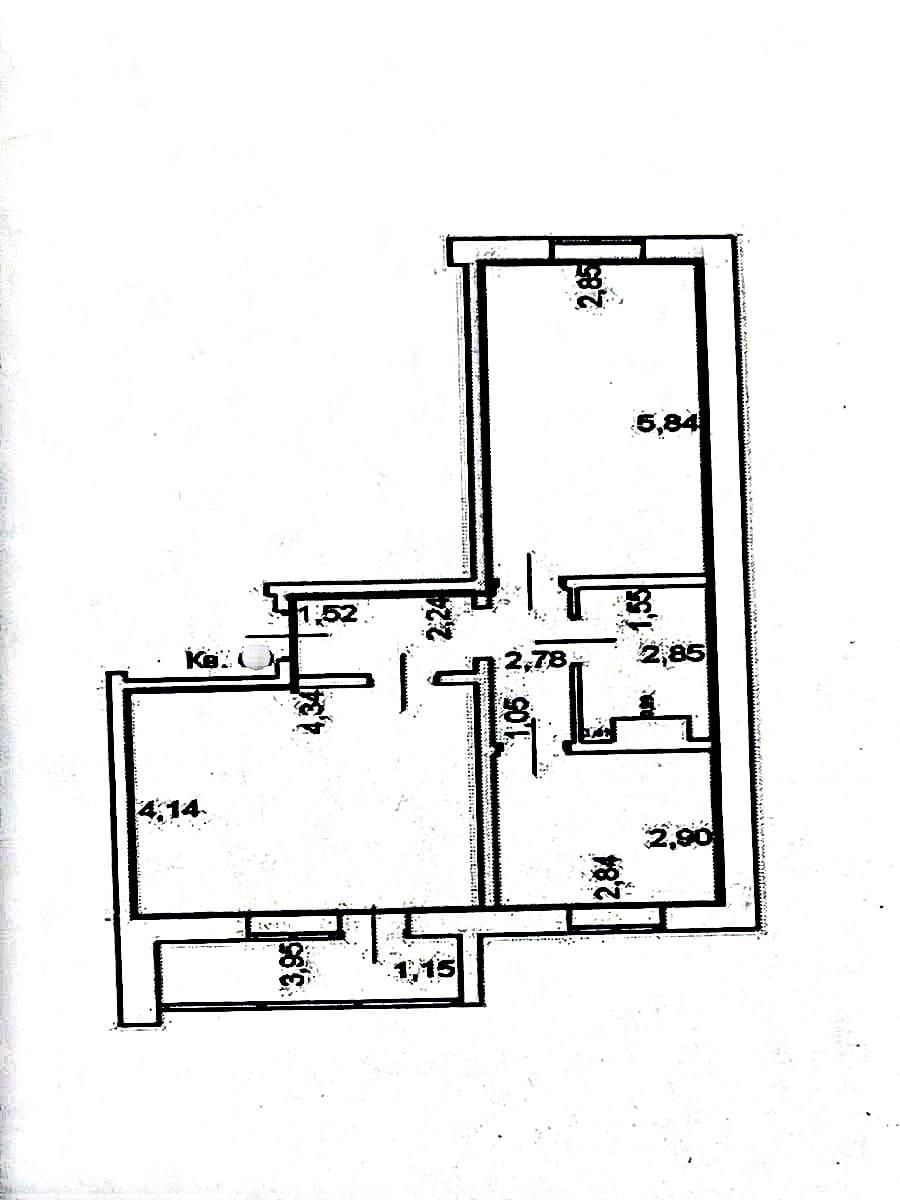 2-комнатная 53.3 м2 в ЖК undefined корпус null этаж 5
