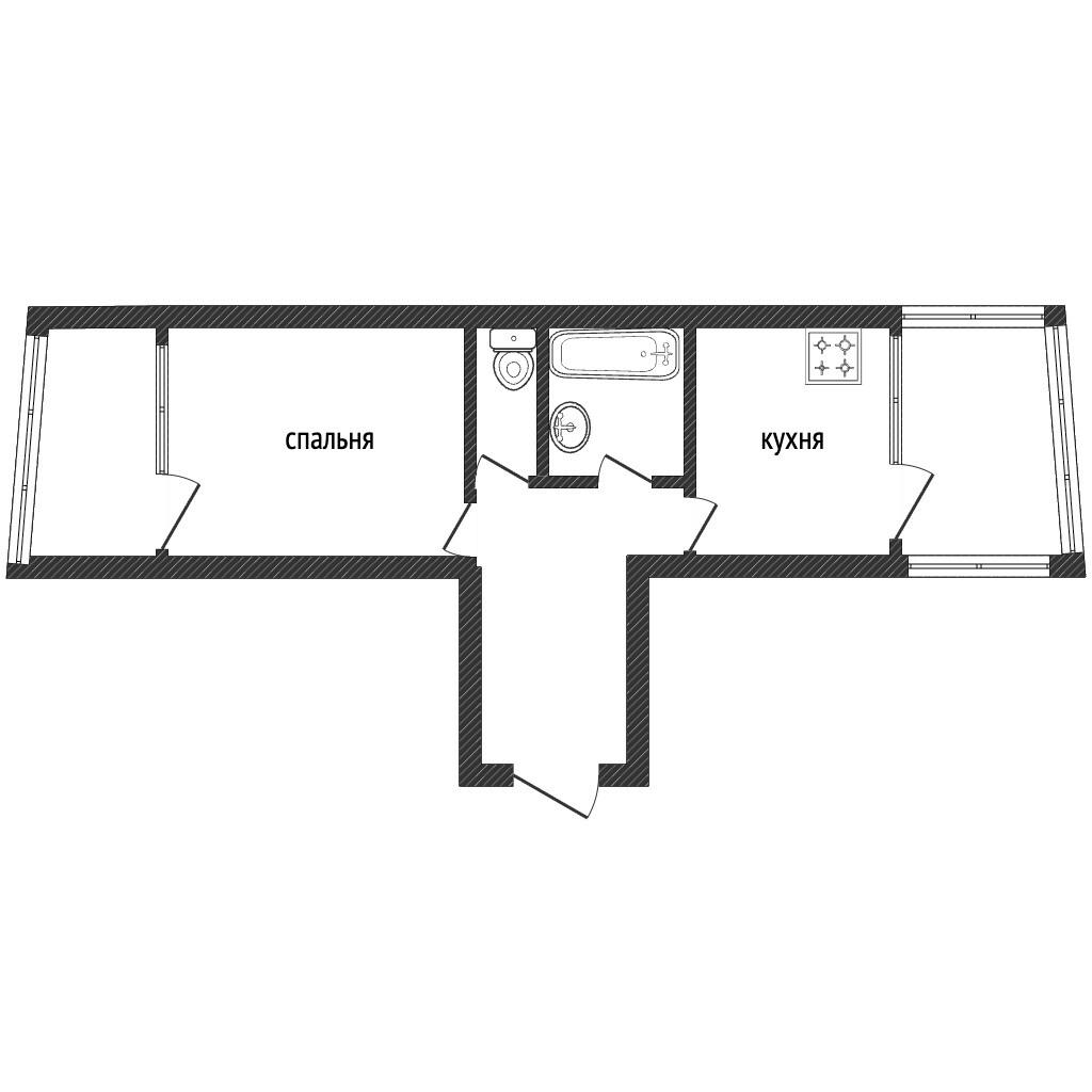1-комнатная 31 м2 в ЖК undefined корпус null этаж 5