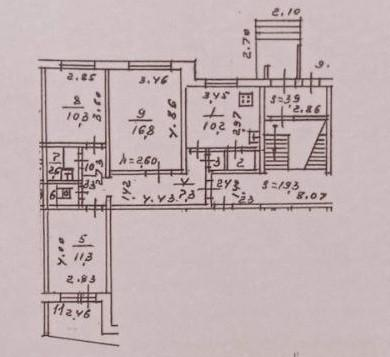 3-комнатная 64.7 м2 в ЖК undefined корпус null этаж 1