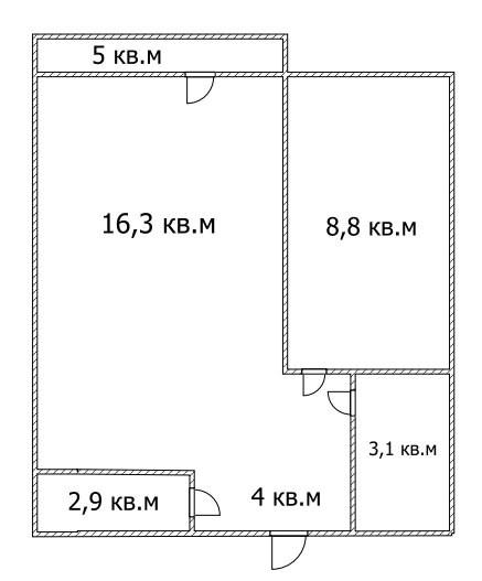 1-комнатная 35 м2 в ЖК undefined корпус null этаж 14