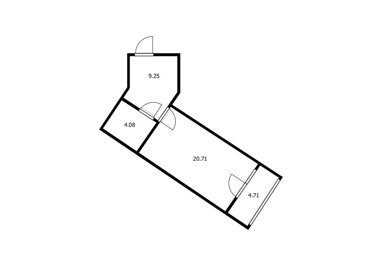 Студия 33.8 м2 в ЖК undefined корпус null этаж 13