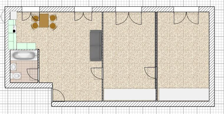 3-комнатная 56 м2 в ЖК undefined корпус null этаж 1