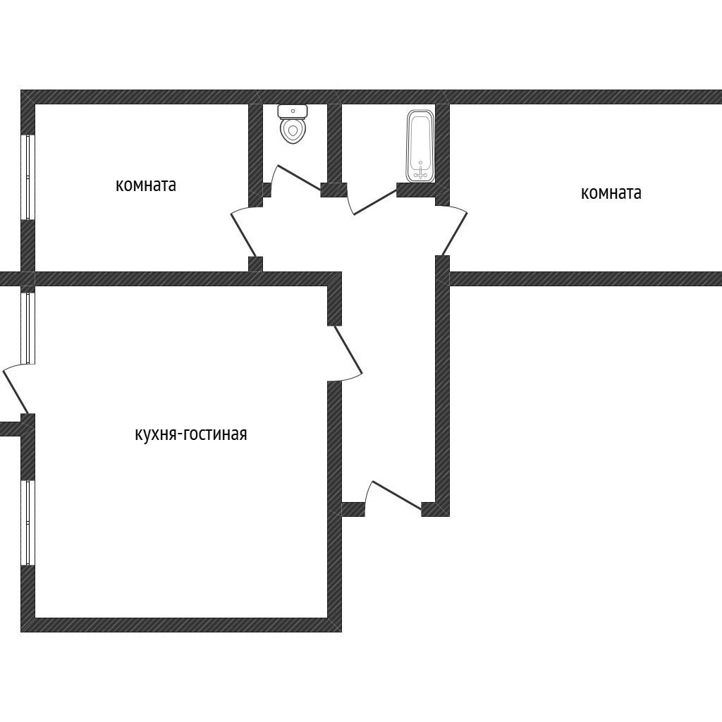 3-комнатная 84 м2 в ЖК undefined корпус null этаж 6