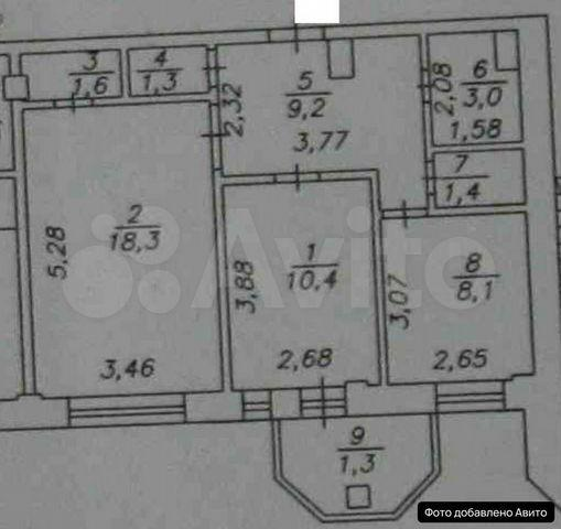 2-комнатная 54 м2 в ЖК undefined корпус null этаж 3