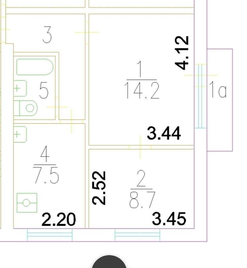 2-комнатная 37.5 м2 в ЖК undefined корпус null этаж 7