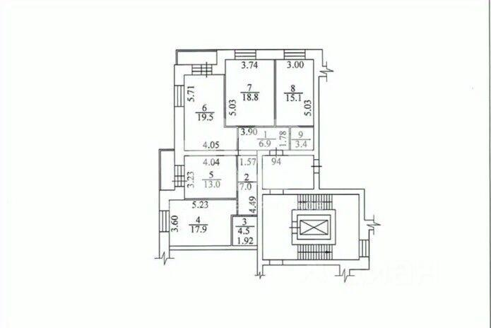 4-комнатная 106.1 м2 в ЖК undefined корпус null этаж 6