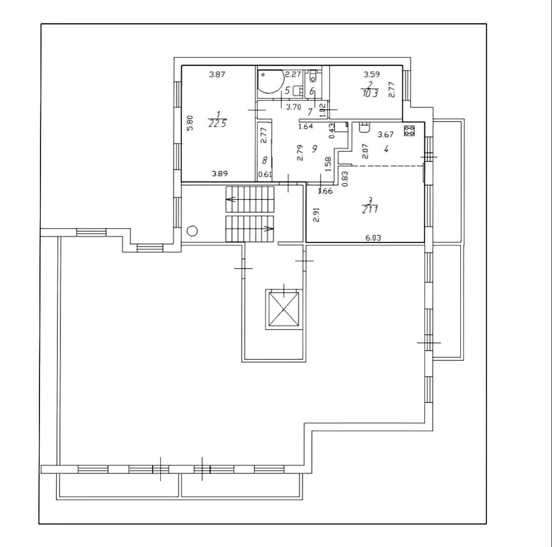 3-комнатная 81.1 м2 в ЖК undefined корпус null этаж 8