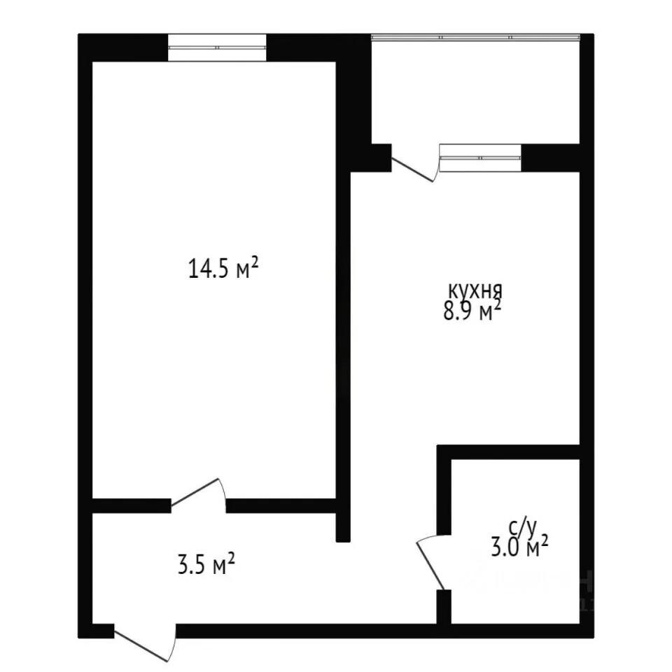 1-комнатная 32.1 м2 в ЖК undefined корпус null этаж 9