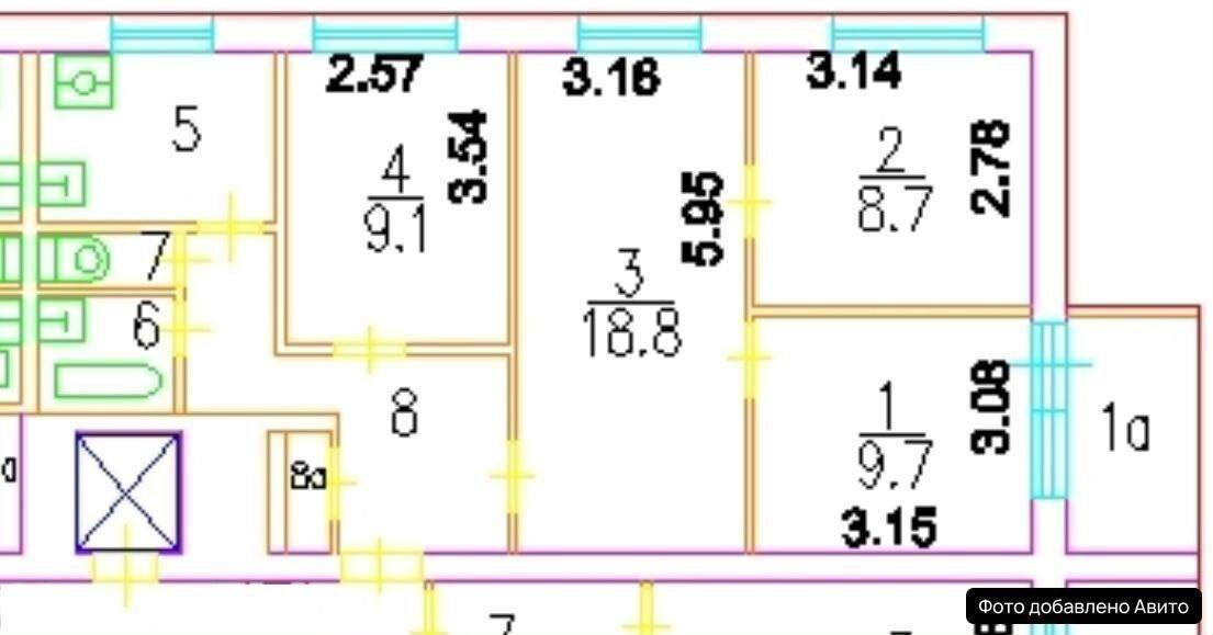 2-комнатная 62.2 м2 в ЖК undefined корпус null этаж 4