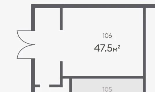 Студия 47.5 м2 в ЖК undefined корпус null этаж null