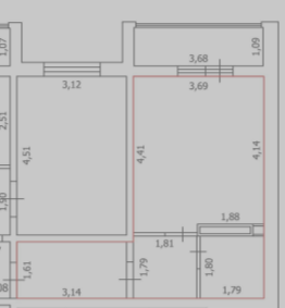 1-комнатная 33 м2 в ЖК undefined корпус null этаж 6