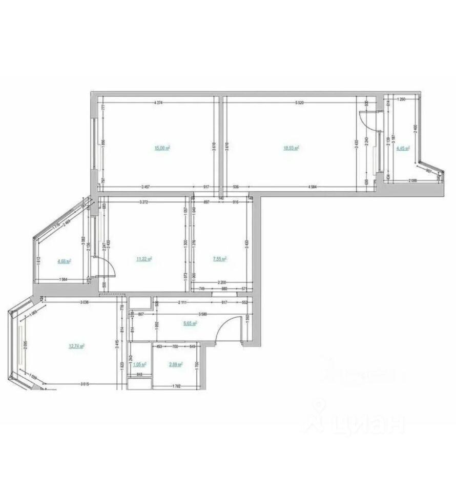 3-комнатная 84 м2 в ЖК undefined корпус null этаж 12
