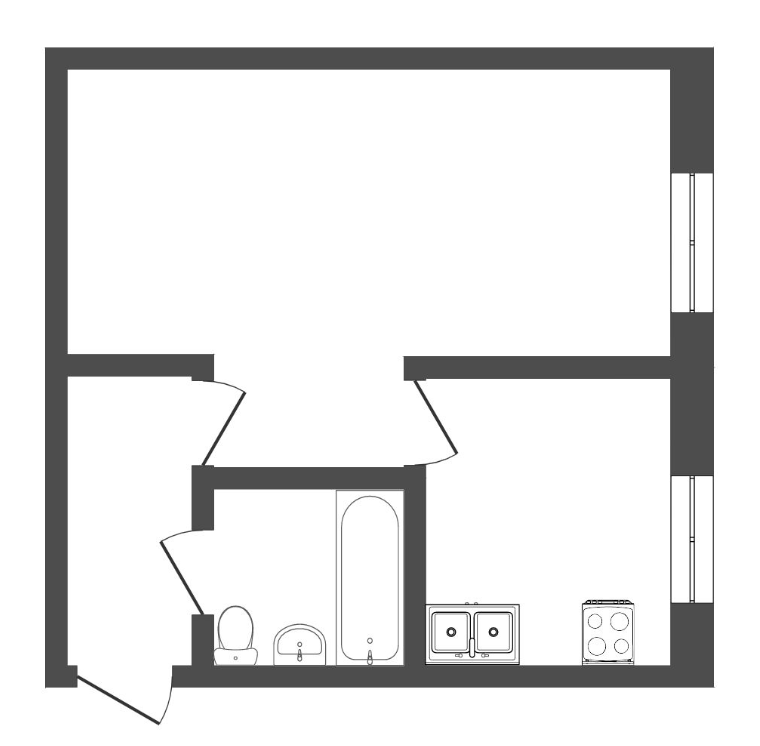 1-комнатная 29.6 м2 в ЖК undefined корпус null этаж 2