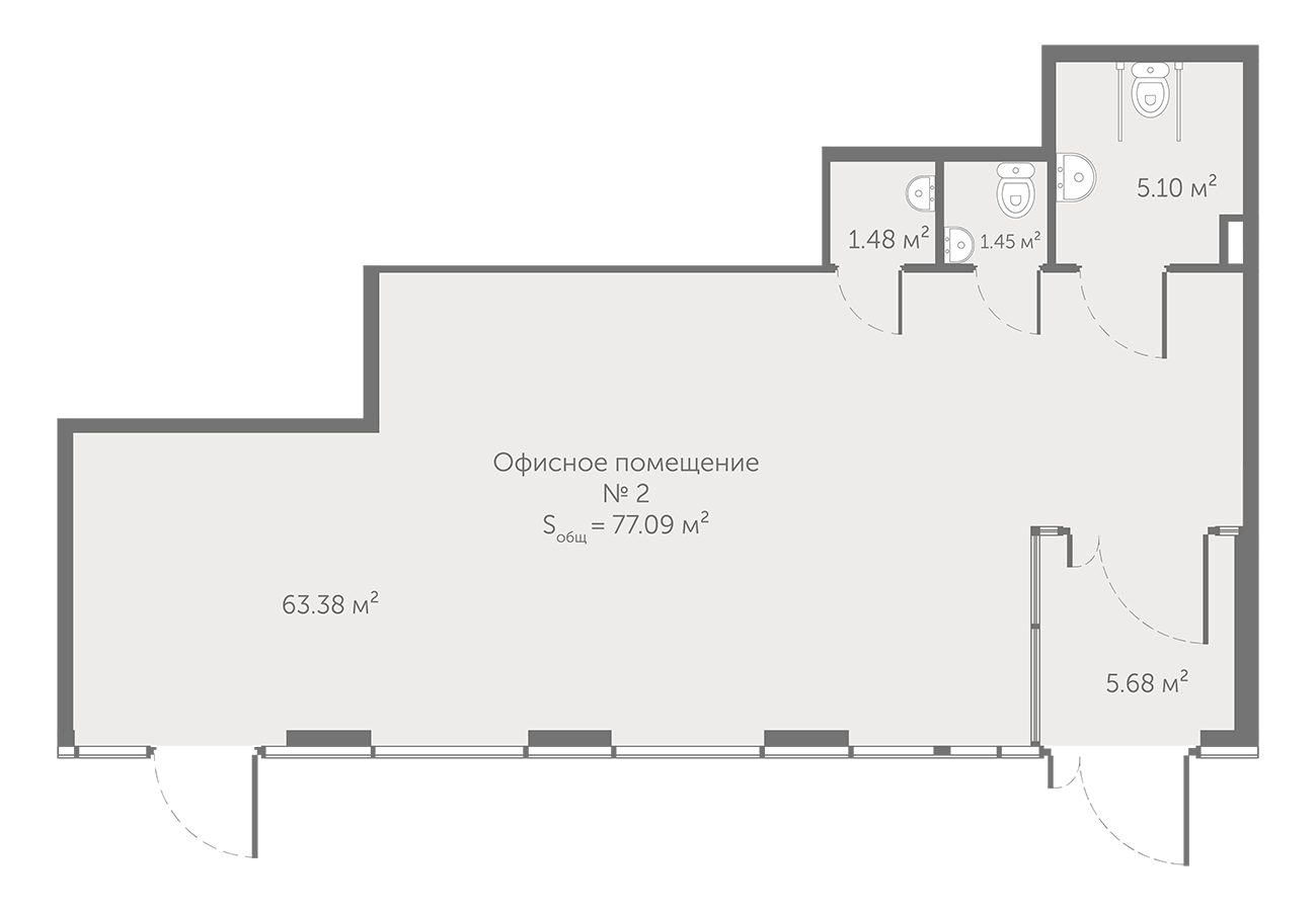 Студия 79 м2 в ЖК Зум Чёрная Речка корпус null этаж 1