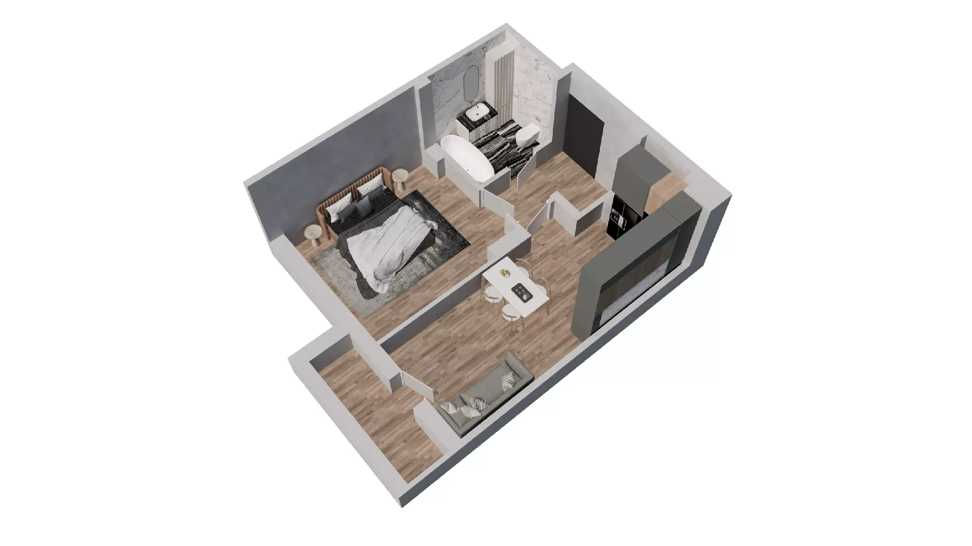 1-комнатная 37 м2 в ЖК Пальмира 2.0 корпус null этаж 5