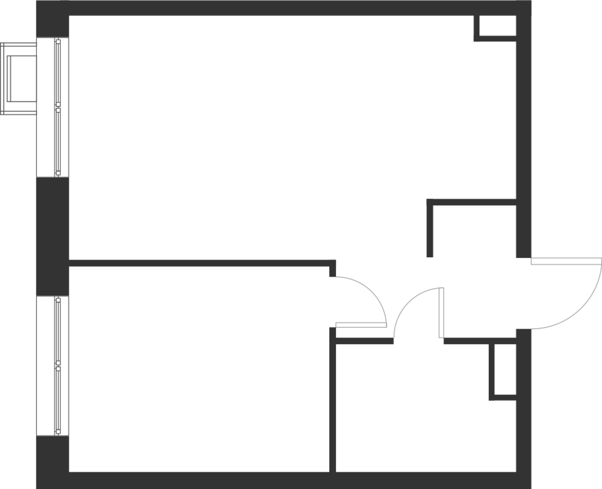 1-комнатная 38 м2 в ЖК Foreville корпус null этаж 2