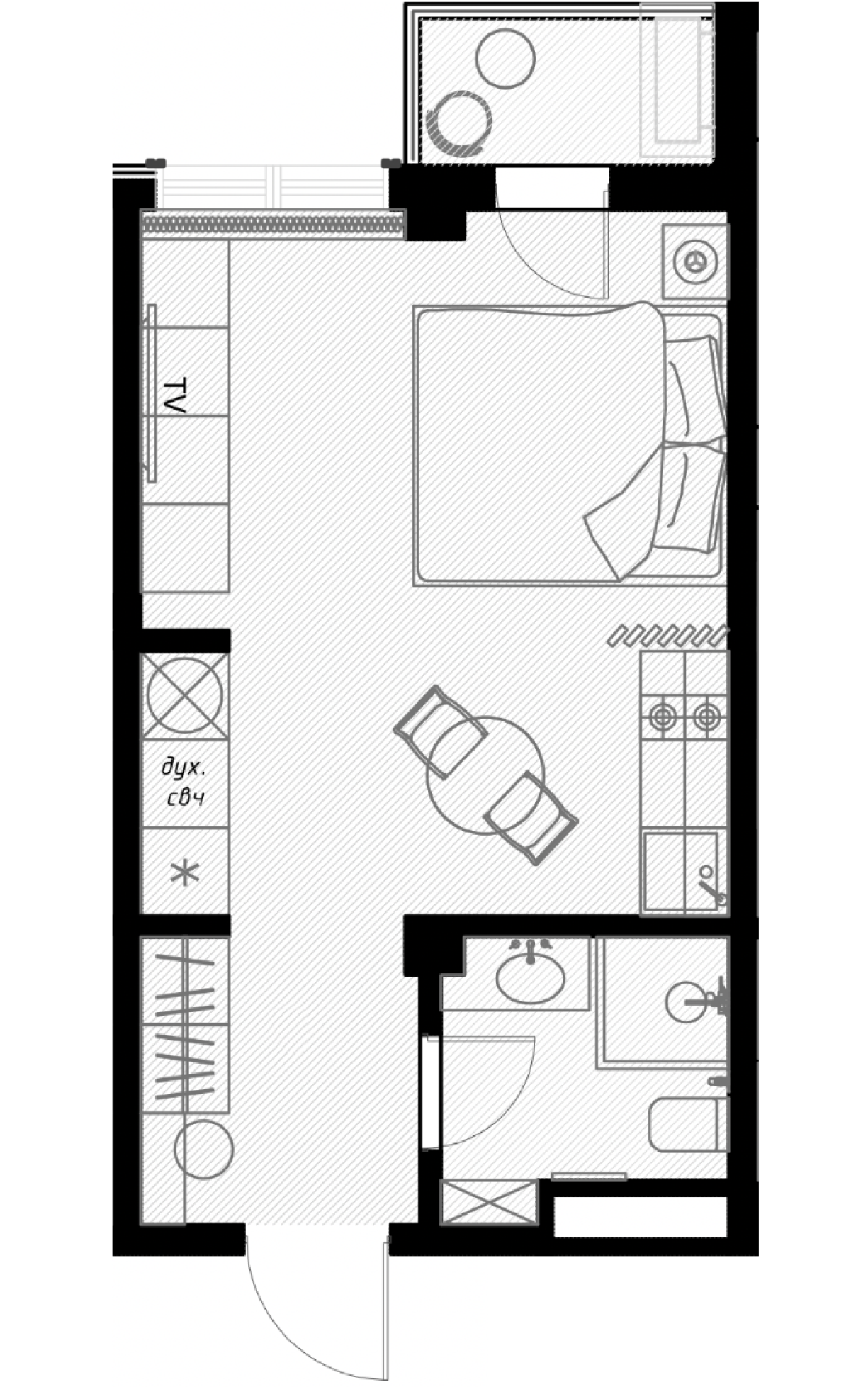1-комнатная 28 м2 в ЖК Оlivia корпус null этаж 5
