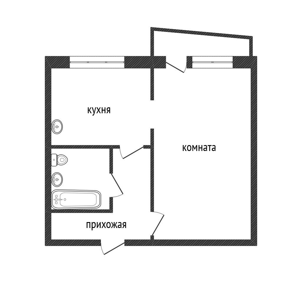 1-комнатная 34.5 м2 в ЖК undefined корпус null этаж 8