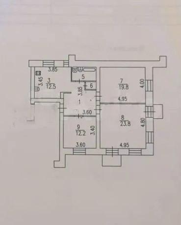 3-комнатная 84.3 м2 в ЖК undefined корпус null этаж 3