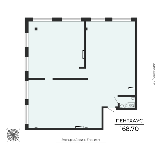 4-комнатная 168 м2 в ЖК BOTANICA корпус null этаж 25