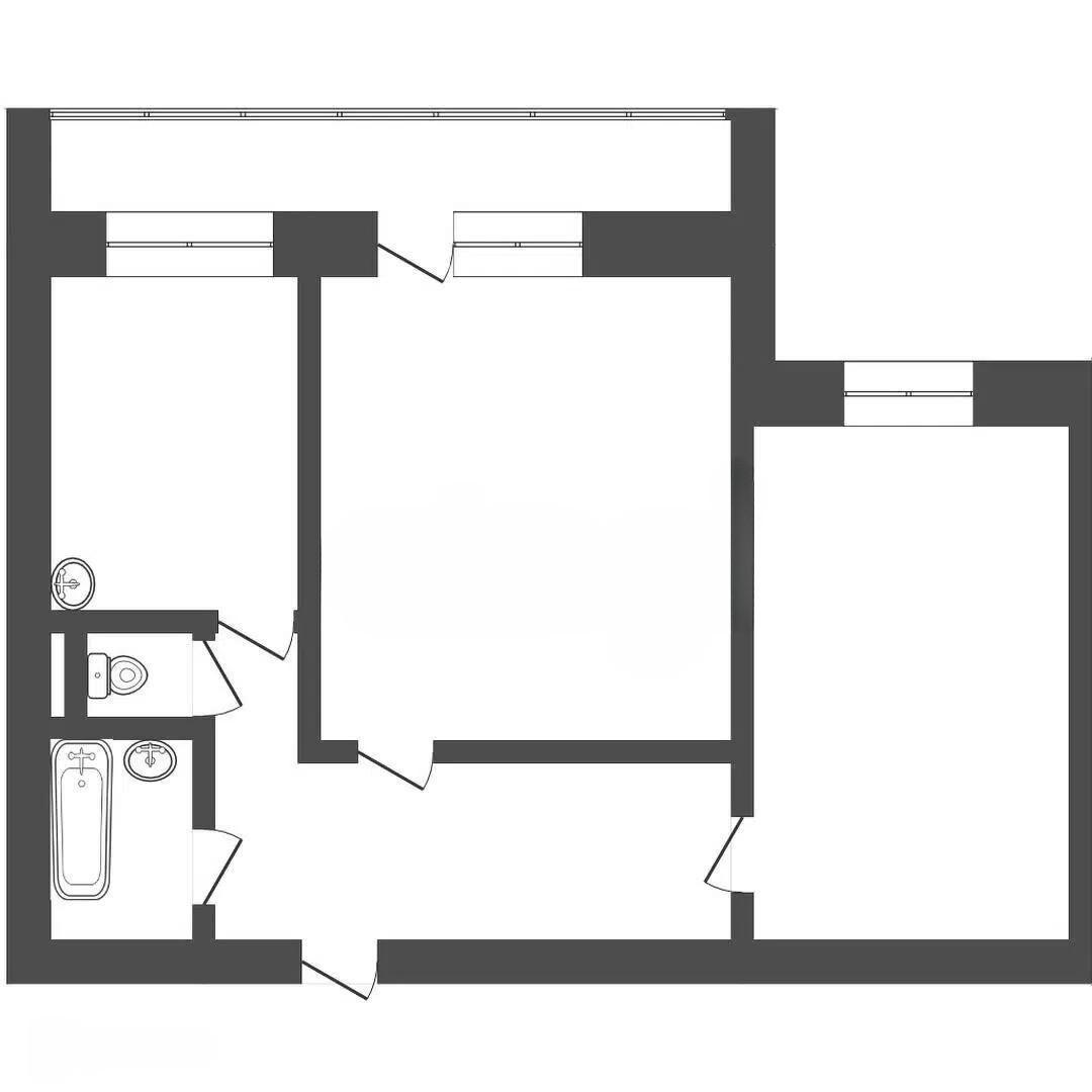 2-комнатная 45.6 м2 в ЖК undefined корпус null этаж 6