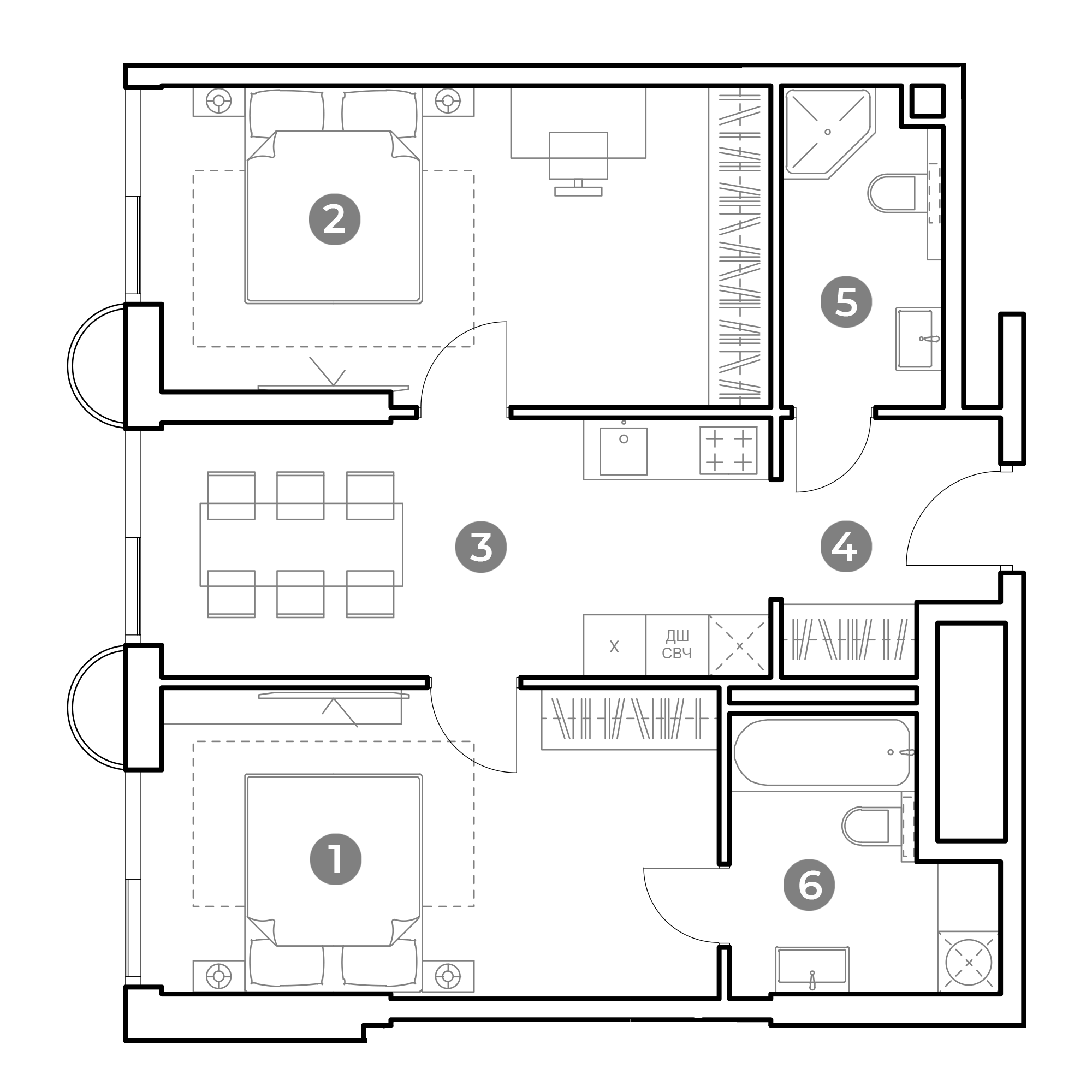 2-комнатная 65 м2 в ЖК Nametkin Tower корпус null этаж 18