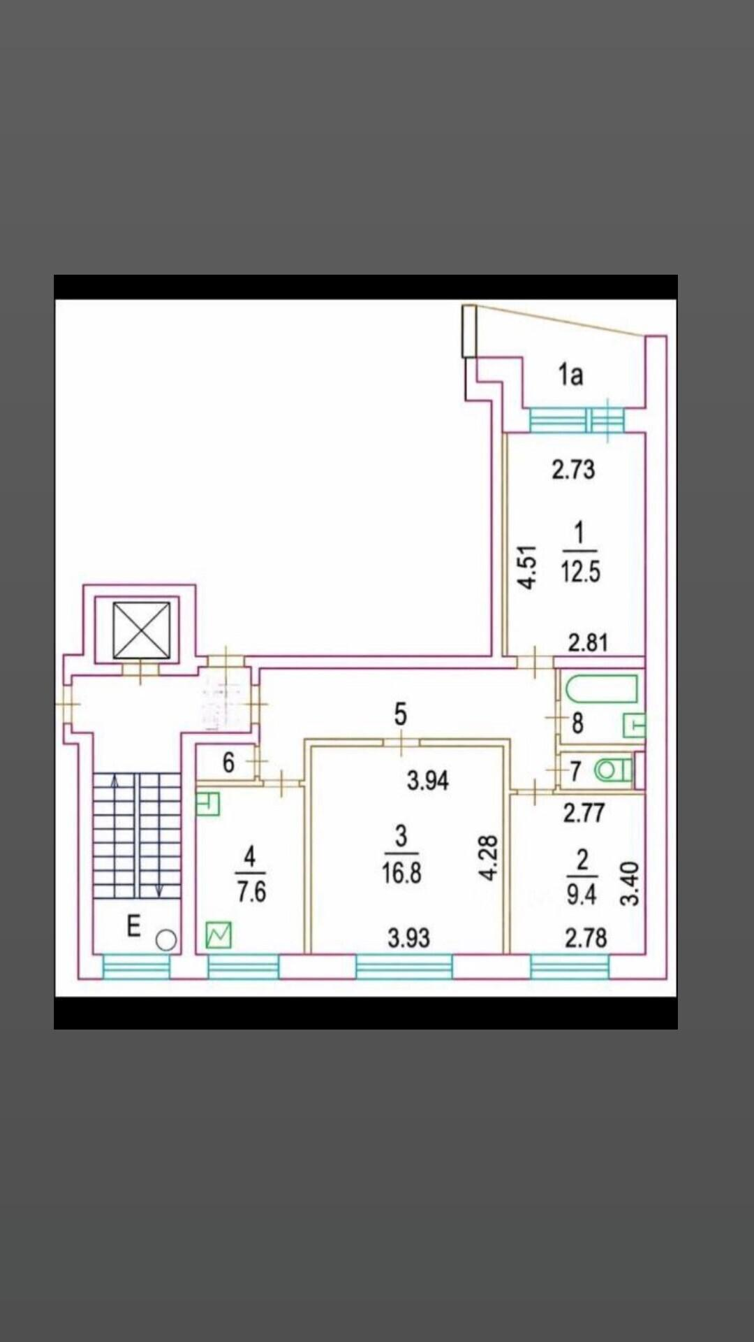 3-комнатная 60.5 м2 в ЖК undefined корпус null этаж 5