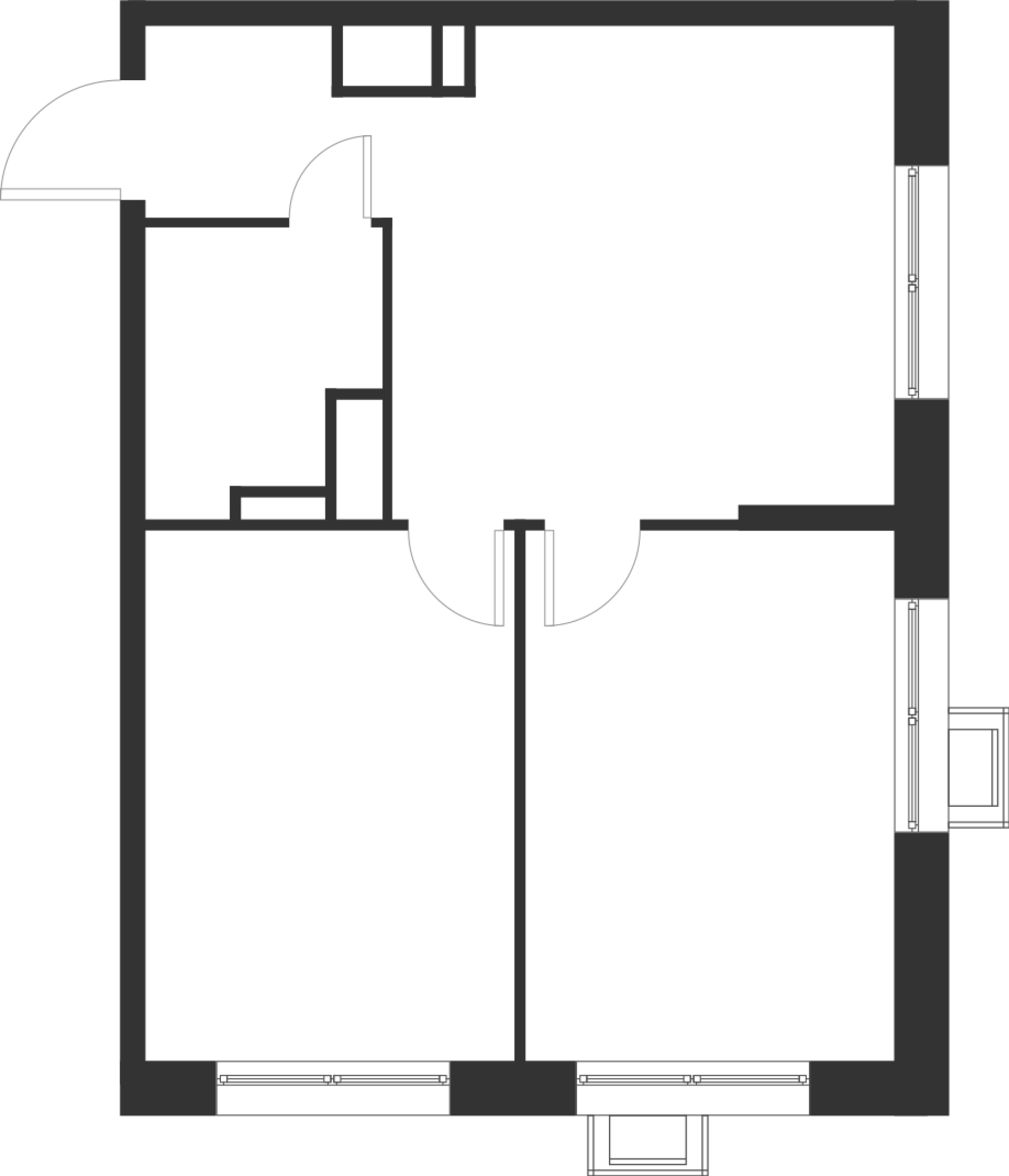 2-комнатная 50 м2 в ЖК Foreville корпус null этаж 4