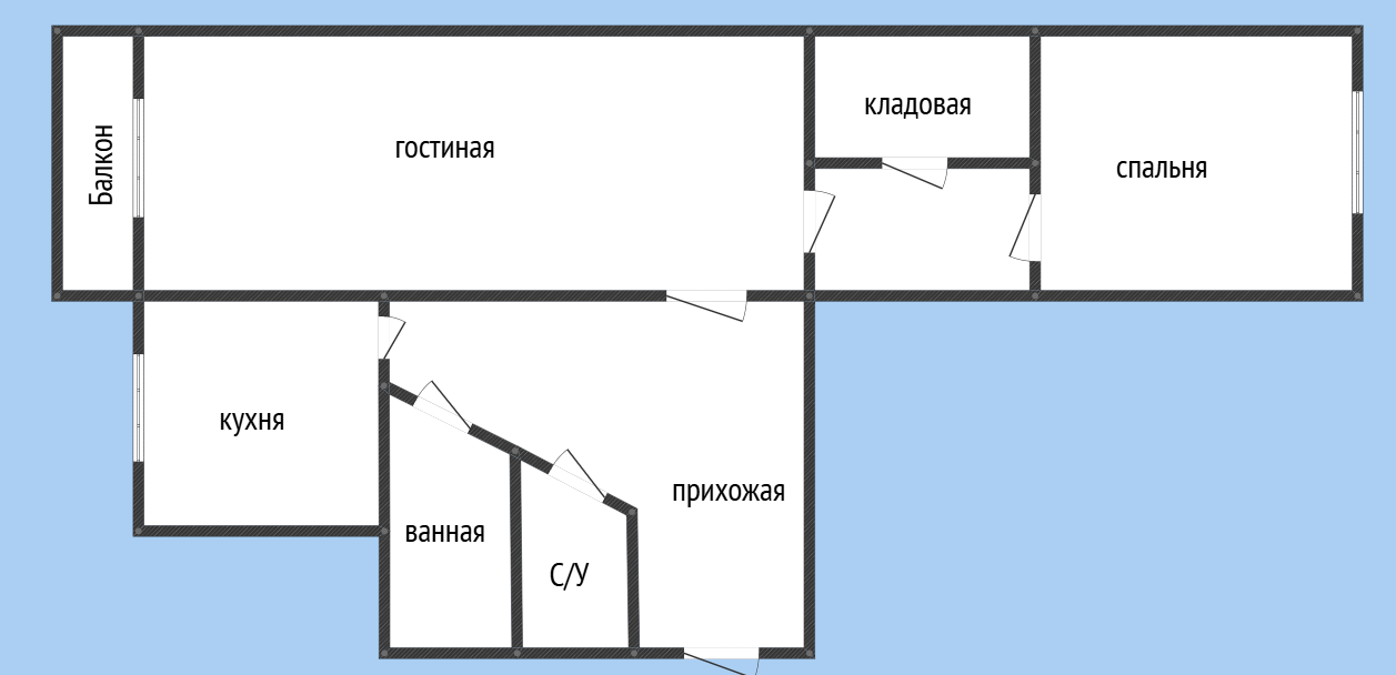 2-комнатная 46 м2 в ЖК undefined корпус null этаж 4