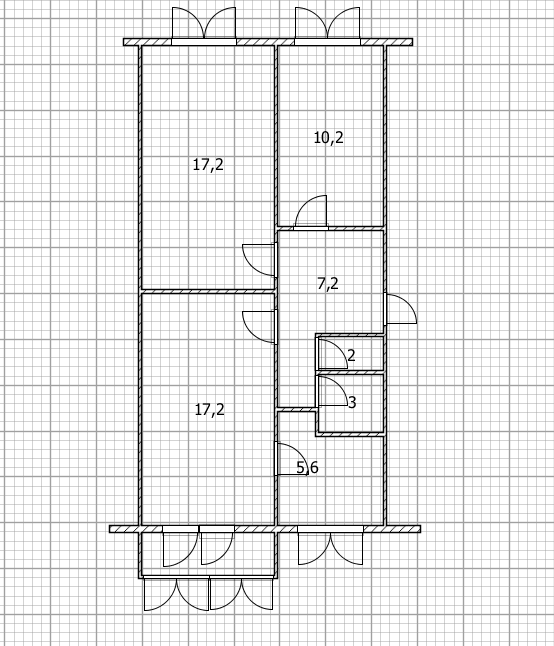 3-комнатная 61.1 м2 в ЖК undefined корпус null этаж 5