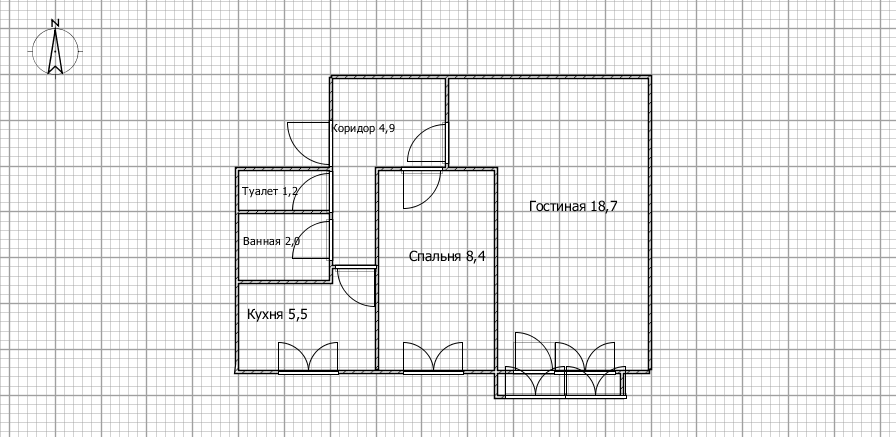 2-комнатная 40.7 м2 в ЖК undefined корпус null этаж 3