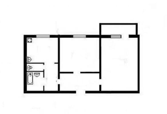 2-комнатная 52.9 м2 в ЖК undefined корпус null этаж 4