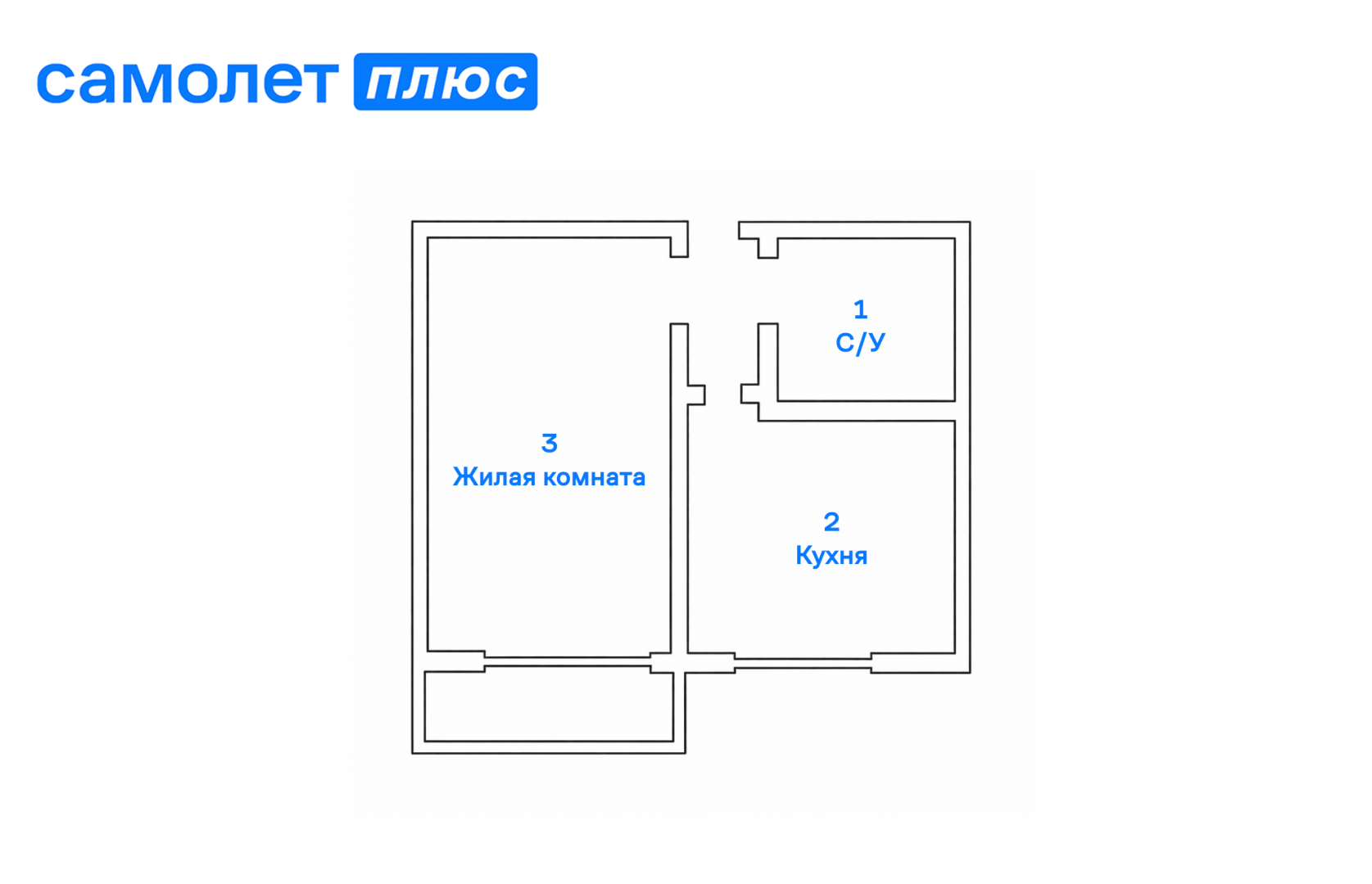 1-комнатная 24.4 м2 в ЖК undefined корпус null этаж 4