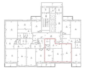 2-комнатная 57.2 м2 в ЖК undefined корпус null этаж 14