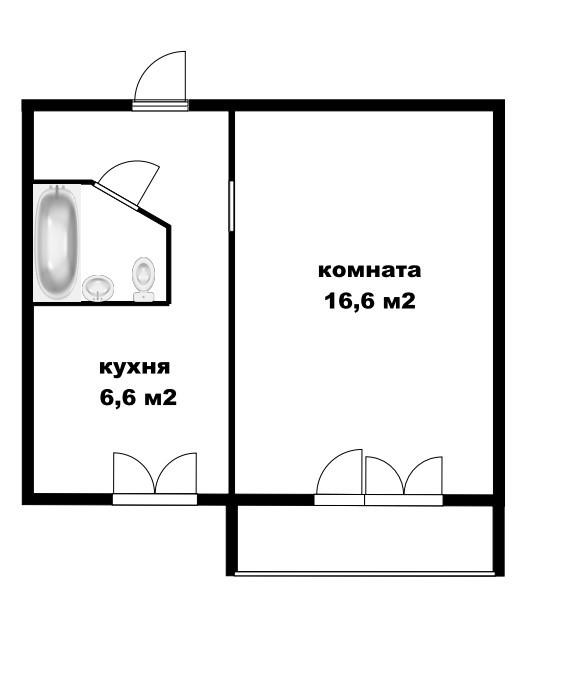 1-комнатная 29.9 м2 в ЖК undefined корпус null этаж 5