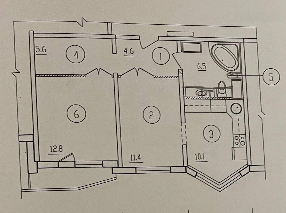 2-комнатная 51 м2 в ЖК undefined корпус null этаж 12