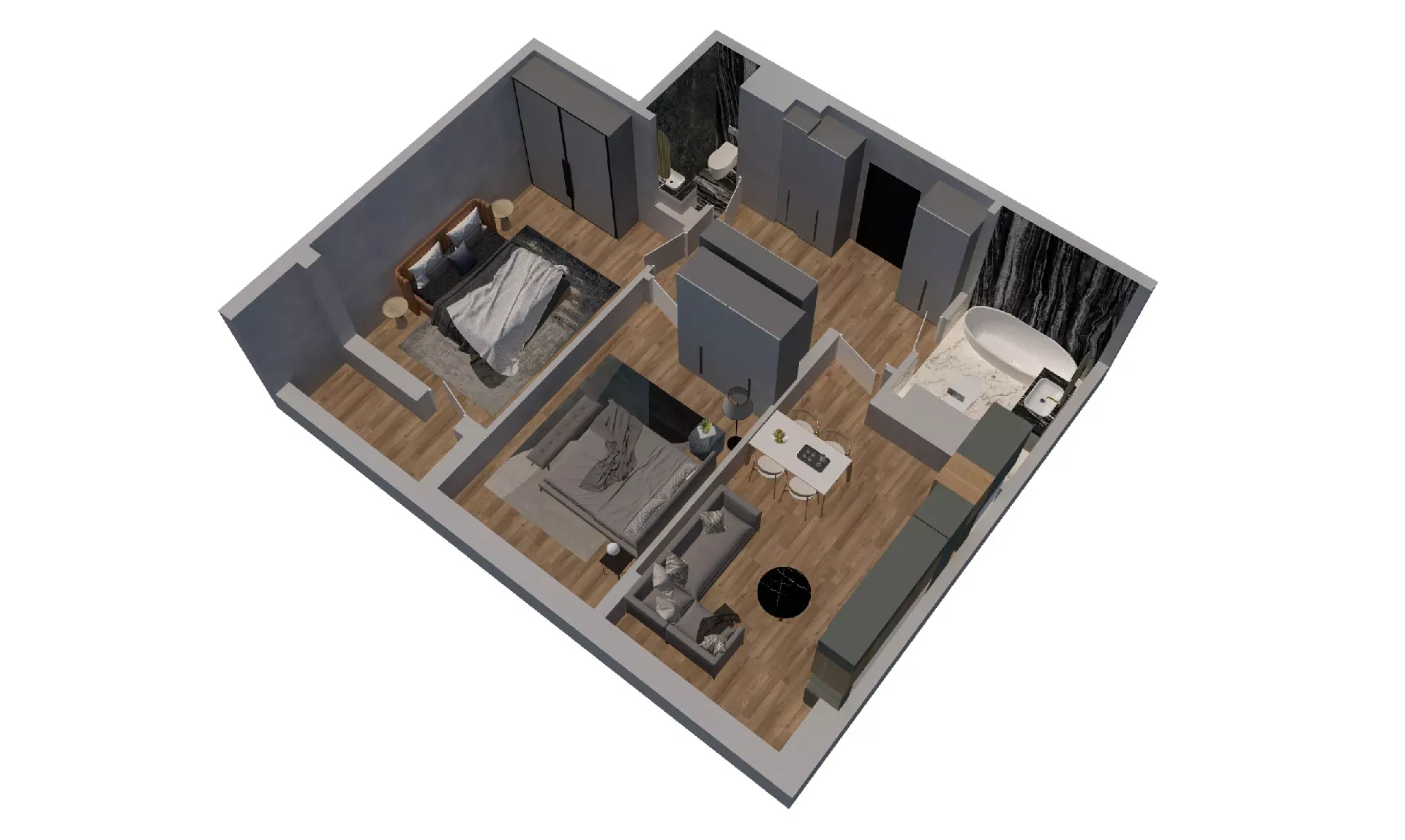 3-комнатная 66 м2 в ЖК Пальмира 2.0 корпус null этаж 10