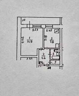 1-комнатная 30.7 м2 в ЖК undefined корпус null этаж 6