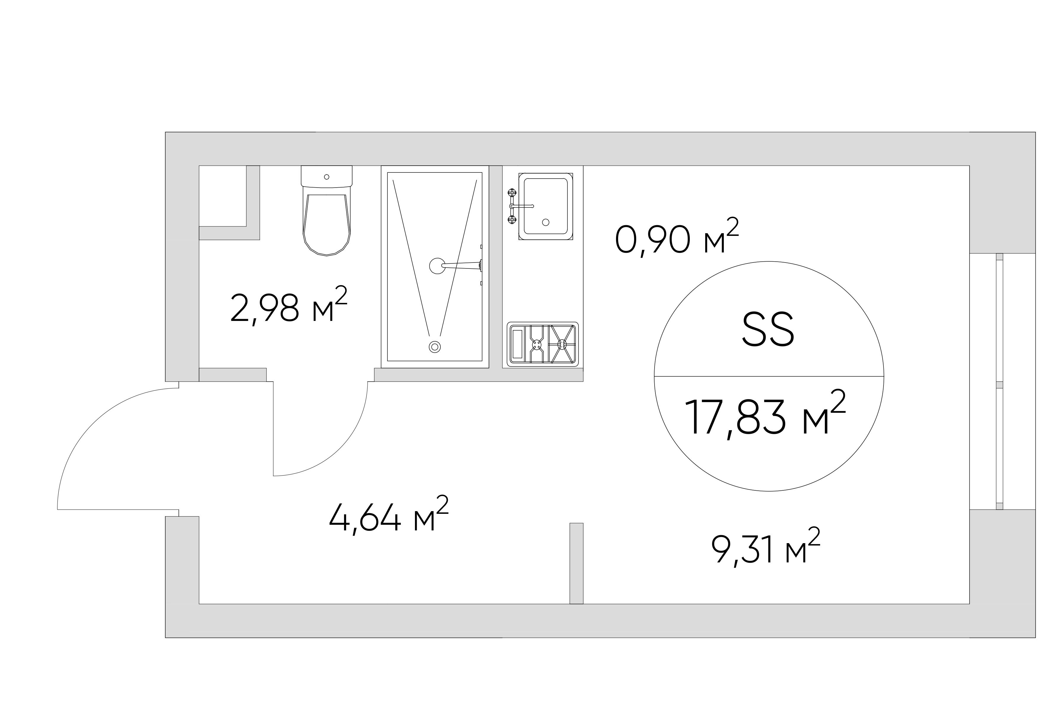 Студия 17 м2 в ЖК N`ICE LOFT корпус null этаж 19