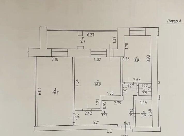 2-комнатная 61.4 м2 в ЖК undefined корпус null этаж 9