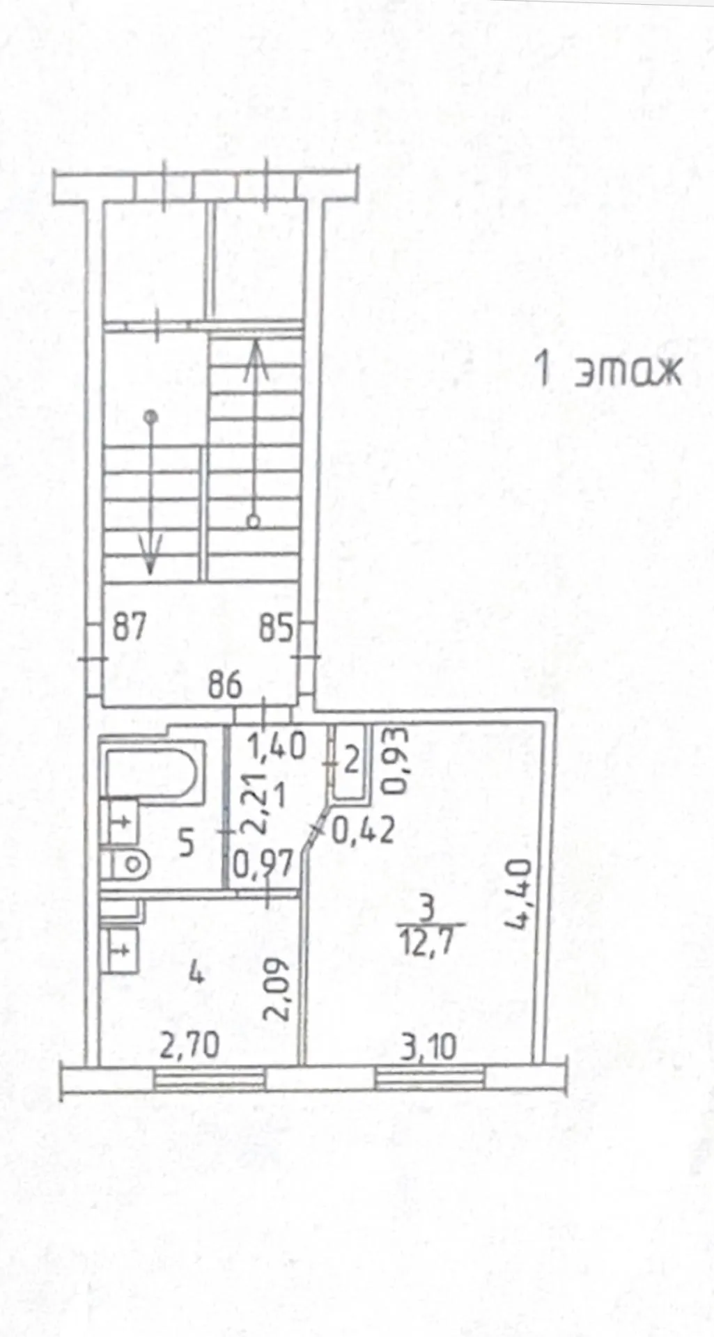 1-комнатная 24.5 м2 в ЖК undefined корпус null этаж 1