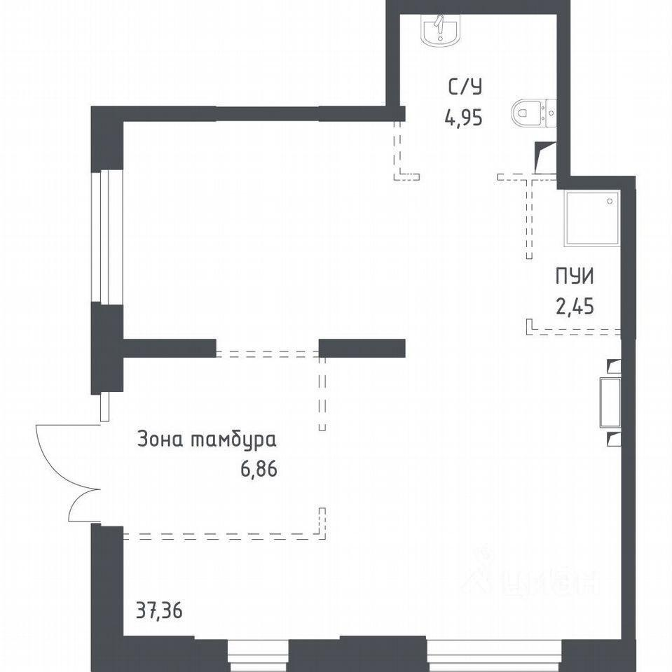 Студия 51 м2 в ЖК undefined корпус null этаж null