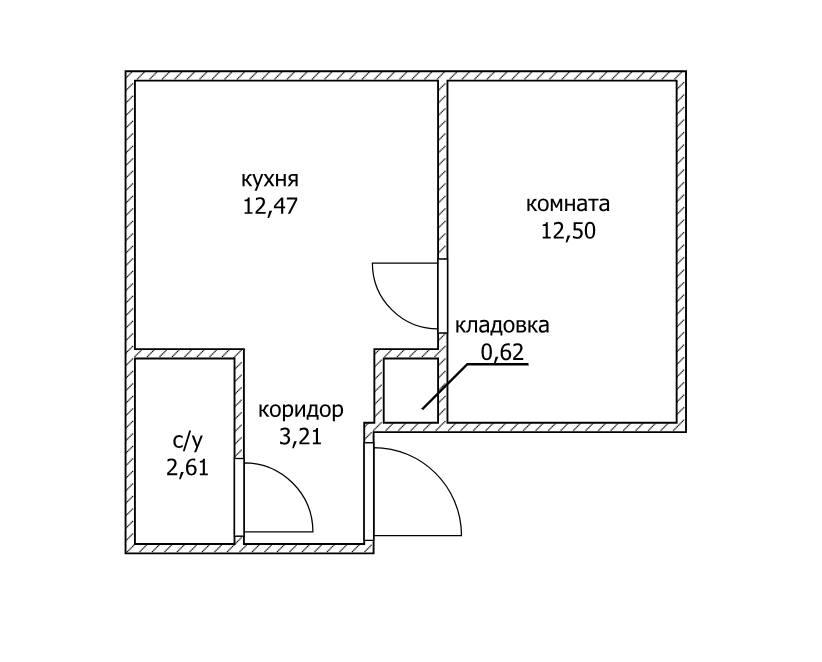 1-комнатная 31.4 м2 в ЖК undefined корпус null этаж 5