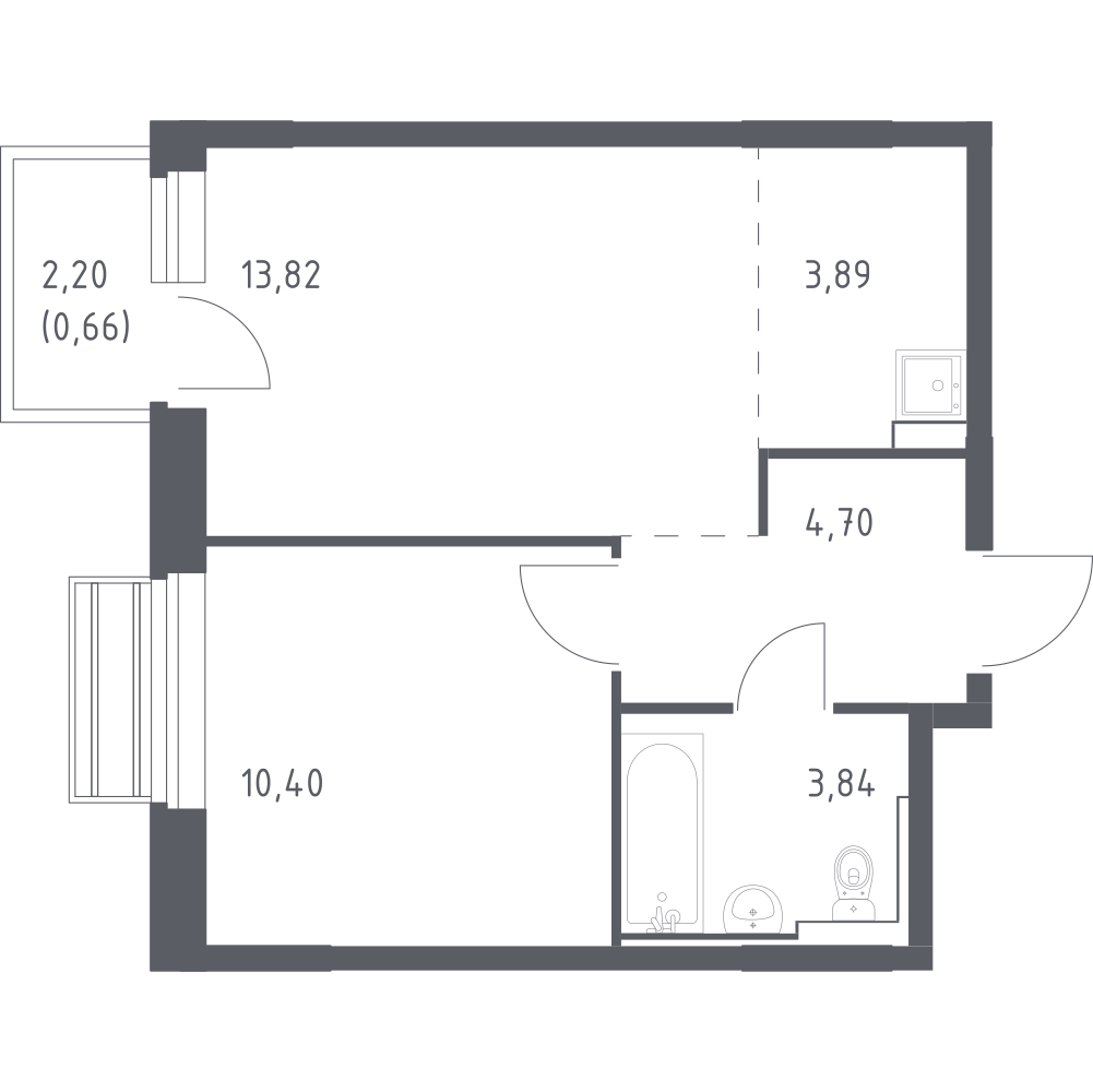Студия 37 м2 в ЖК Рублёвский Квартал корпус null этаж 5