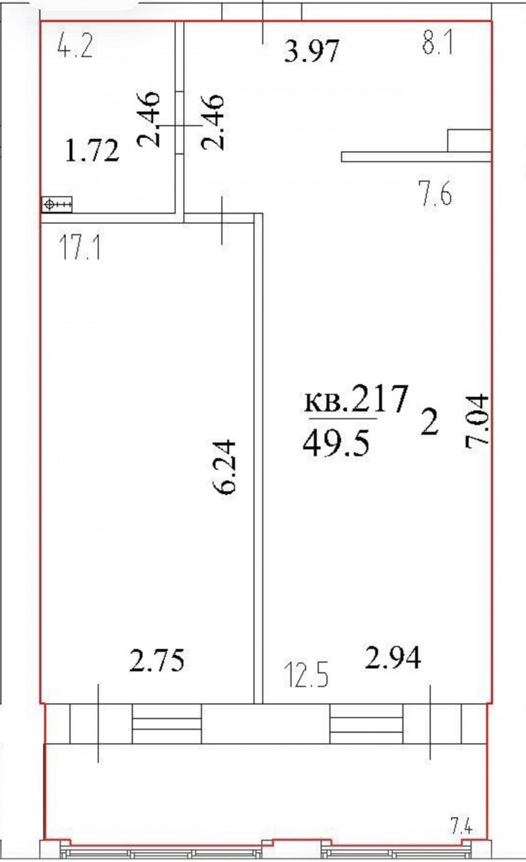 2-комнатная 52.6 м2 в ЖК undefined корпус null этаж 10