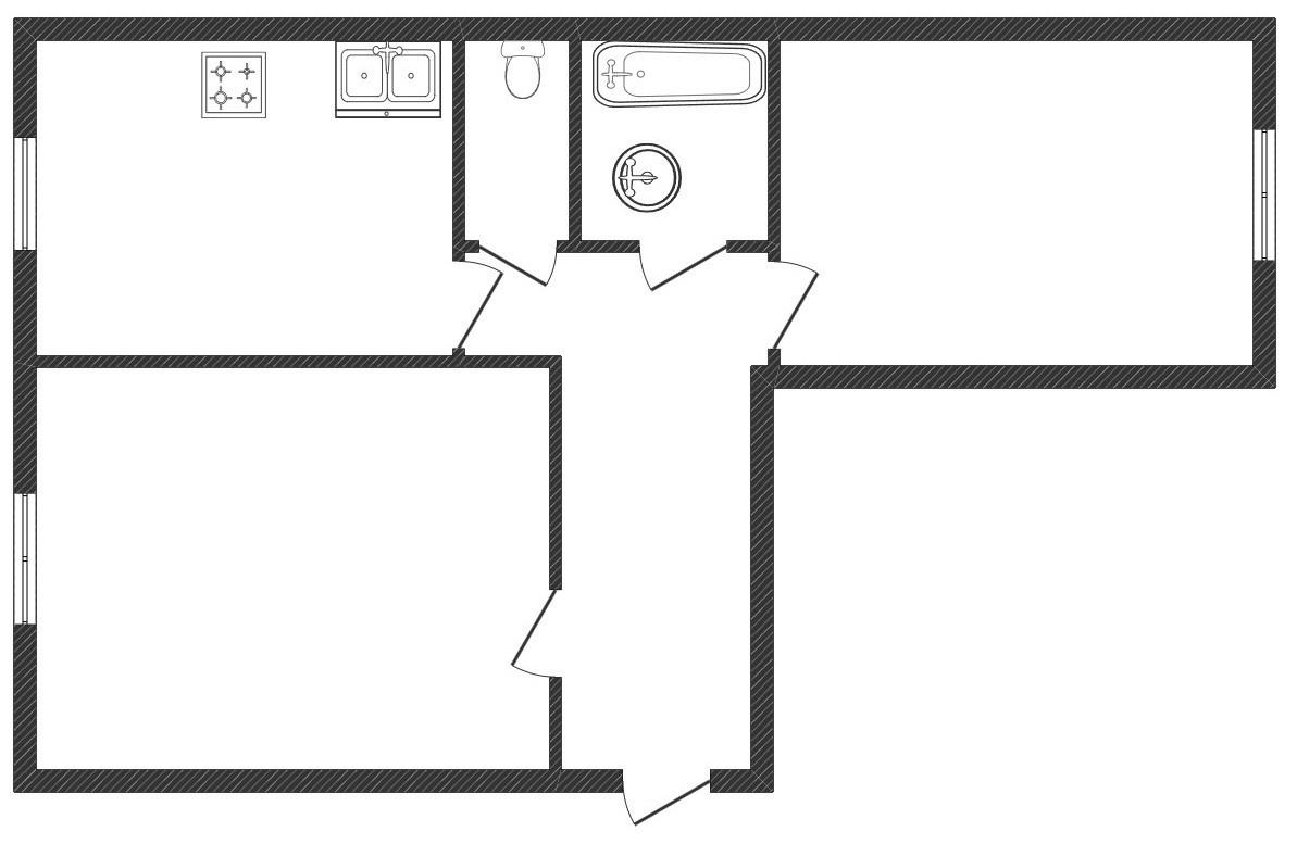 2-комнатная 53.1 м2 в ЖК undefined корпус null этаж 1