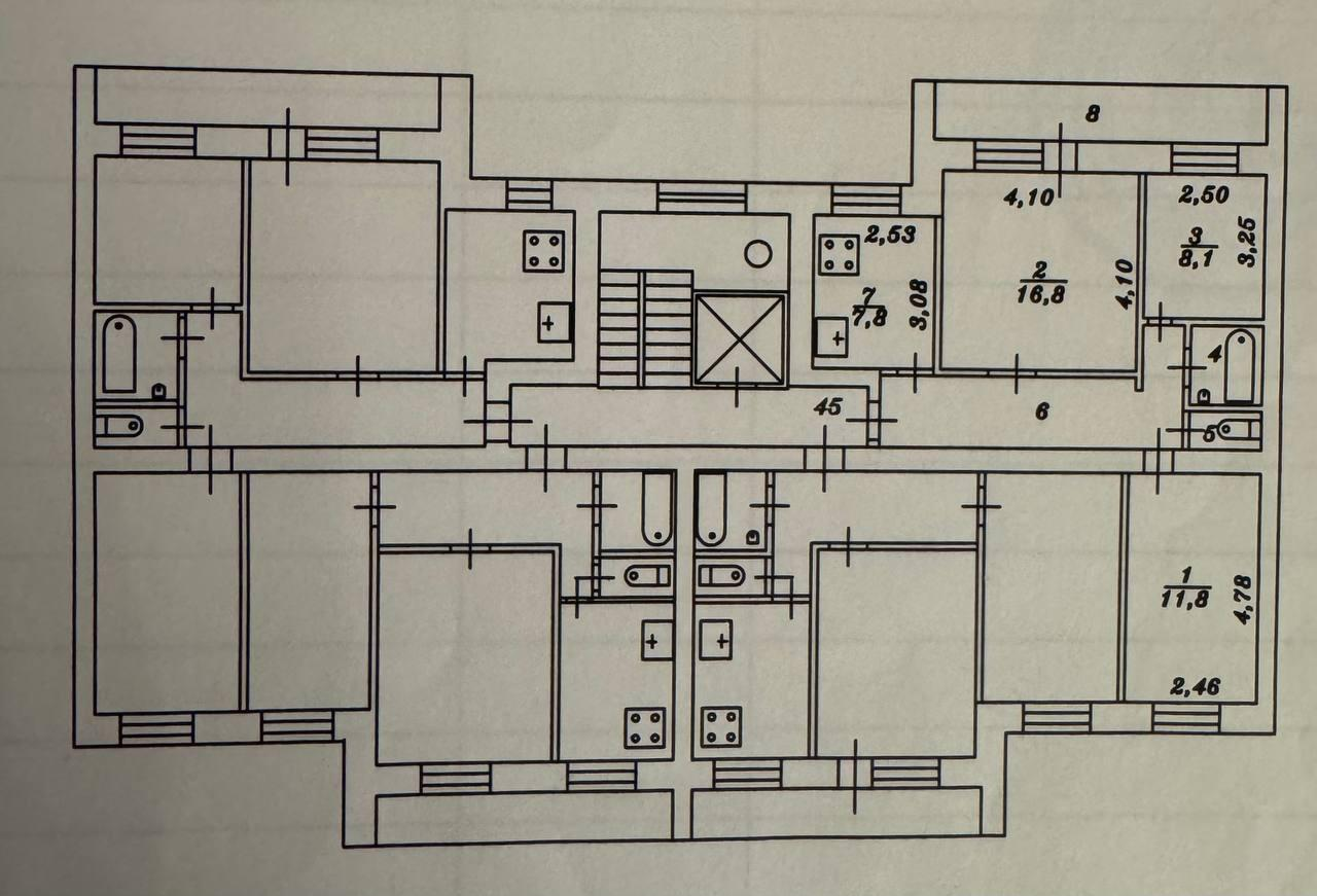 3-комнатная 58.9 м2 в ЖК undefined корпус null этаж 4